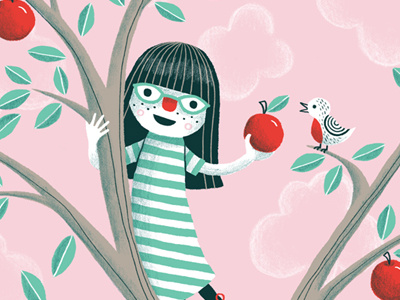 Apple Tree apple tree bird illustration tree