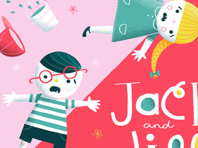 Jack & Jill book cover children illustration nursery rhyme