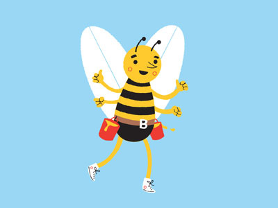 Billy The Bee bee character honey illustration
