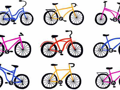 Bikes bikes bikes bicycle illustration pattern