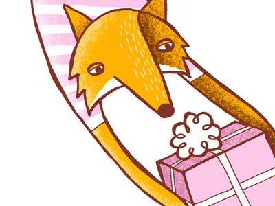 Birthday Fox birthday fox orange pink