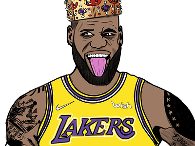 KING JAMES artist atl atlanta basketball bron crown designer dq dribbble dribble ga georgia james king lakers lebron purple tattoos yellow