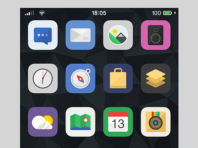 Honkytonk flat icons ios iphone jailbreak pastel theme