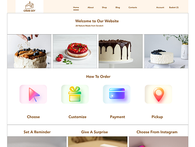 Cake Ordering Website branding design logo ui ux