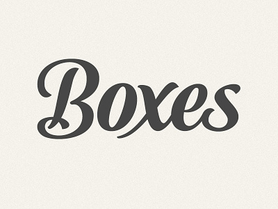 Boxes app boxes identity ios iphone logo script type typography