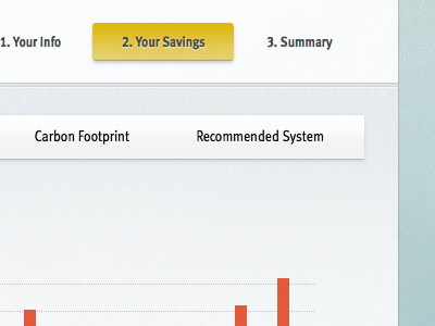 Savings button chart geostar nav ui