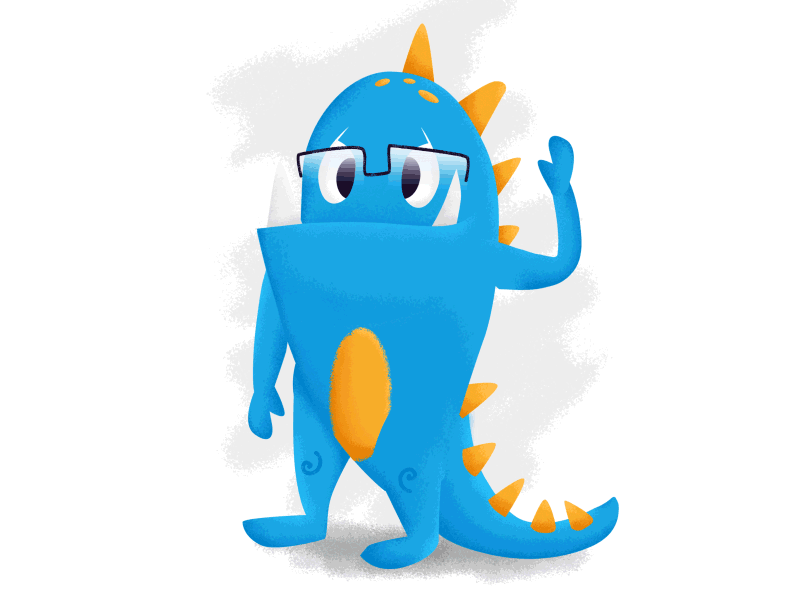 Jeremy Says Hello animation character cute illustration monster motion