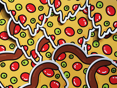 It'sa Pizza Magnets! food heart illustration magnet pizza stickermule