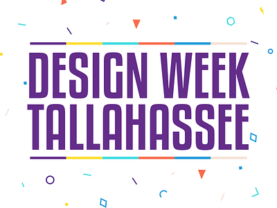 Design Week Tallahassee branding bright colorful design week florida pattern shapes tallahassee type