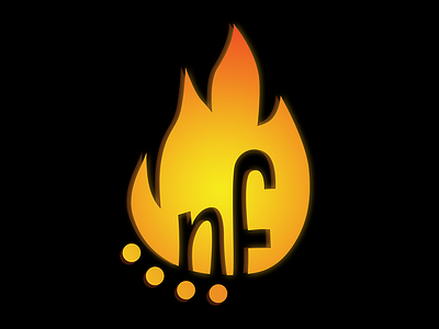 Nightfire Mark branding dark fire flame logo mark vector
