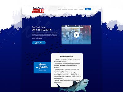 Sea You in July! ocean sea ui web design website