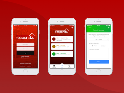 Respondz App app design application home maintenance ui