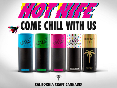 hot nife branding cannabis graphic design packaging desing