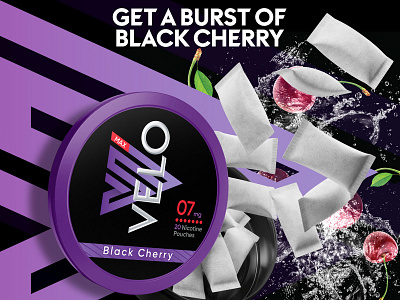 Black Cherry-Velo 3d animation branding design graphic design illustration logo motion graphics packaging desing typography ui ux vector