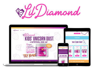 Lil Diamond Website branding design graphic design illustration logo packaging desing typography ui ux vector