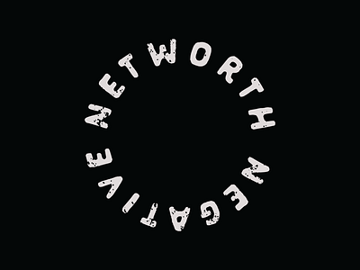 Networth Negative black text texture type white