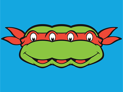 Mutant Turtle adobe blue cartoon design green illustration illustrator raphael red tmnt turtles