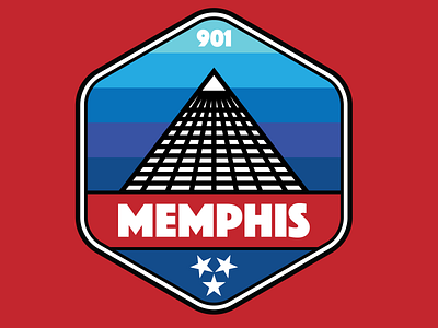 901 adobe black blue design illustration illustrator memphis red sticker tennessee text white