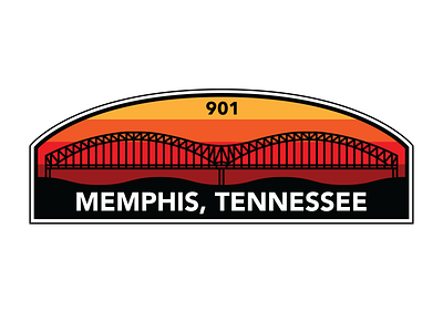 Memphis Sticker adobe black cooler design illustration illustrator memphis red sticker tennessee text type yeti