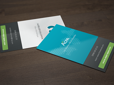 Acpa business card design 3d acpa business card design flat mockup