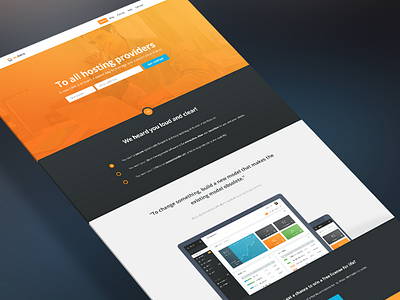 Nukern landing page block color crm dashboard design flat interface landing list nukern orange web