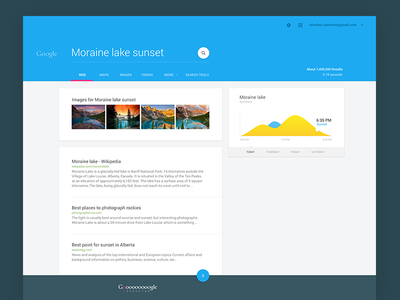 Google - Material exploration android blue cards design flat google list material search sunset tabs web
