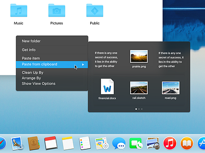OSX - El capitan clipboard blue capitan clipboard dark dock el file mac menu osx yosemite