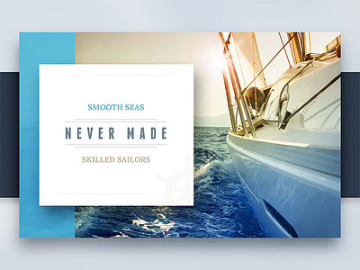 Quote mockup boat collage flat life made quote sailor saying seas skilled smooth ui
