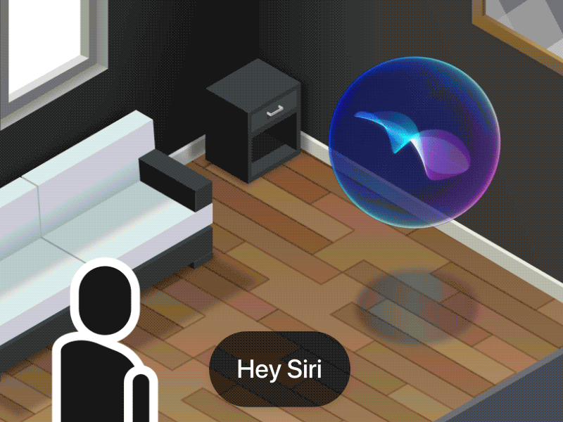 Siri assistant AR Hologram 3d ai amazon apple ar artificial assistant hologram isometric motion reality vr