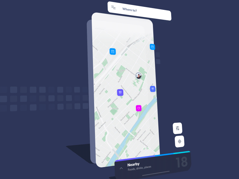 Navigo UI Kit 3d adobe animation ar camera kit map motion ride transport uber ui