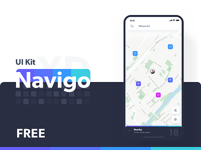 Navigo UI Kit - Branding & Logo Design adobe animation ar branding design kit logo map transport typogaphy uber ui