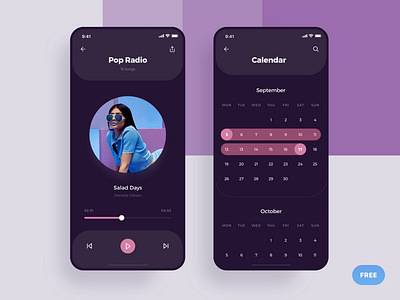 Player & Calendar - Social Meet Up Ui Kit