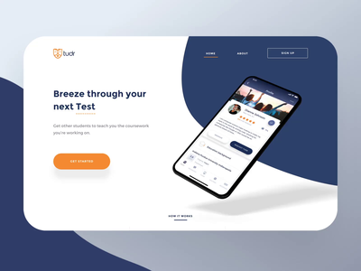 Study - Case study Landing Page motion & Branding for Students 3d animation brand branding cards colors conversion engagement ios landing logo motion paralax phone scoll students tudr typography web website