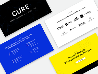 CURE Web Design agency design idenitity ui web web deisgn