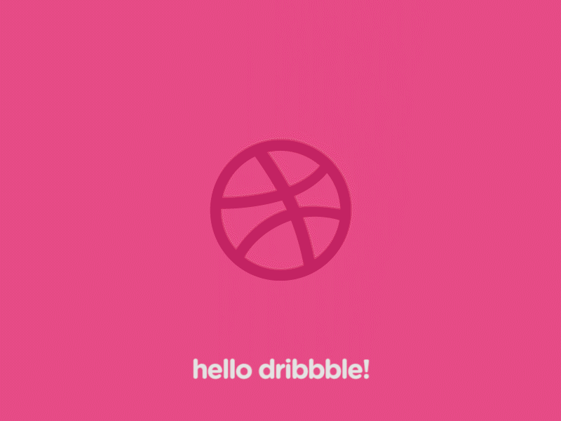 Hello Dribbble! creation debut dribbble first shot flat gif hello