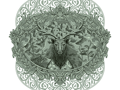 "Stare of Deer" Merchandise Illustration design illustration vector