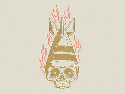 Bomb! artwork illustration skull tshirt design