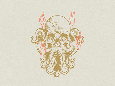 Octo🐙! art illustration octopus skull