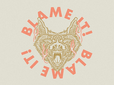“Blame it!” badge design illustration merchandise design tshirt design