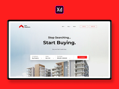 Real Estate Website - Adobe XD