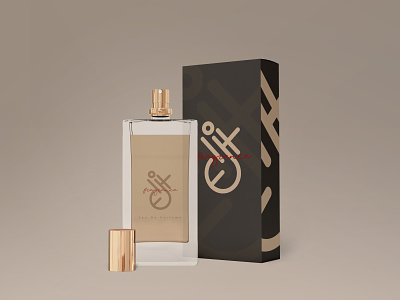 eXO - 1 Perfume Bottle Package Design brand branding design flat honnun mockup bundle perfume logo perfume package