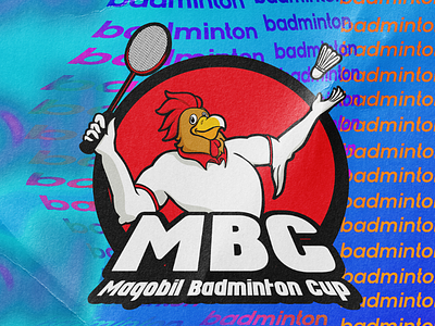 MAGOBIL BADMINTON CUP badmintonlogo chickenmascott logodesign mascottdesign