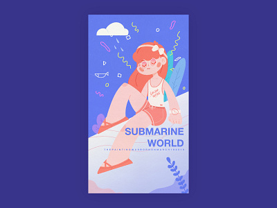 Submarine world illustration