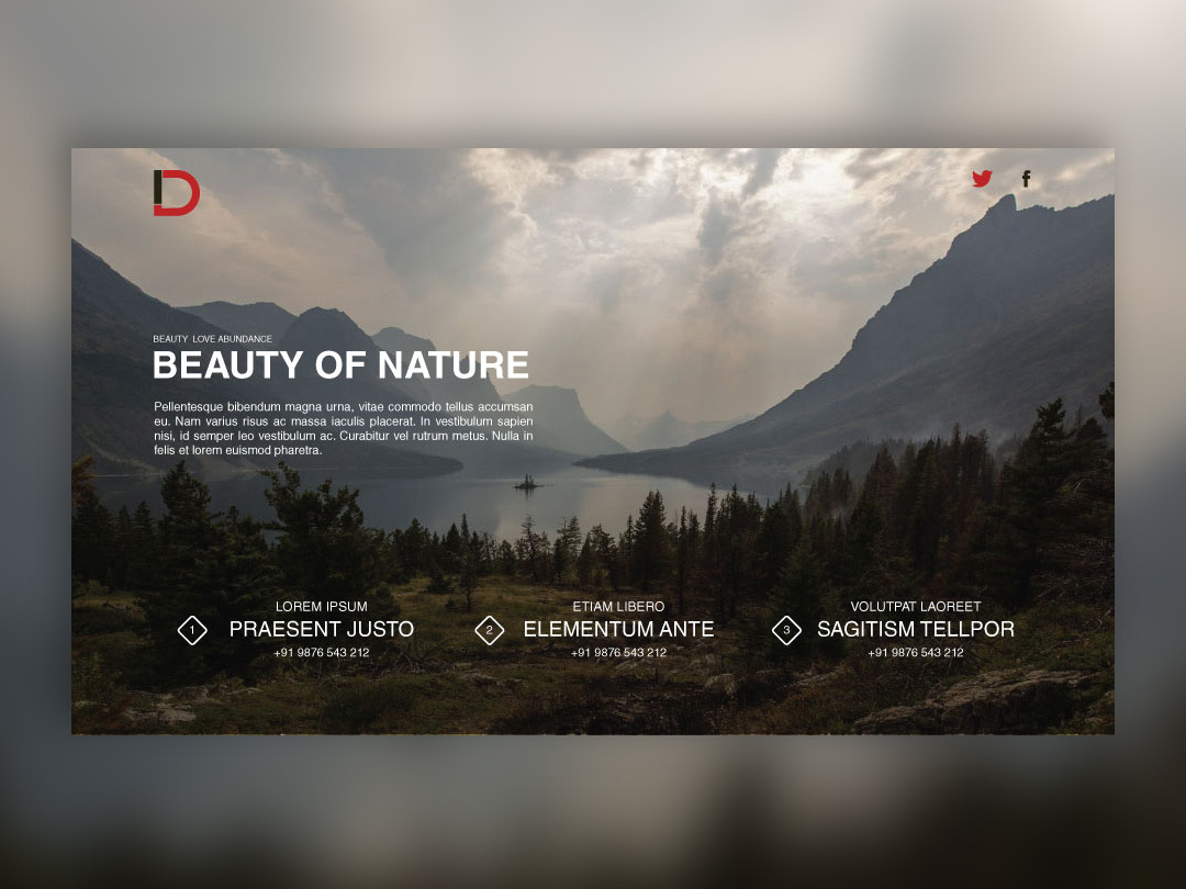 NATURE HOME PAGE DESIGN by Sachin Tribhuvan on Dribbble
