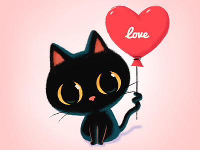 Be My Valentine😻🌹💌 balloon cat character cute digitalart doodle drawing emoji emoji set emojiexperts event heart illustration love stickers sweety valentine valentine day