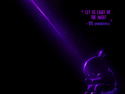 BTS save me✨💜 doodle drawing fanart illustration ipadproart light mikrokosmos purple