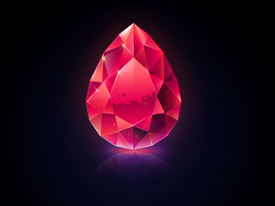 Daily practice #gem Ruby? daily challange gem icon iconaday photoshop ruby ui vector