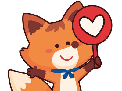 Fox chef 'Fori' animal character cute doodle fox illustration photoshop vector