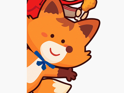 Hi!2 animal character cute drawing fox illustration vector