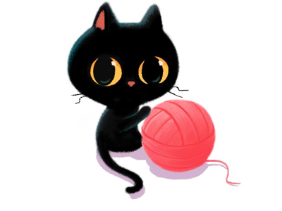 Happy my Ash blackcatday cat doodle emoji mojitok photoshop playing cat sticker